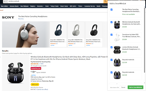 SmartMiniList – Save & Export Products from Any Website :: Easily save products from any shopping site and export your wishlists in one click