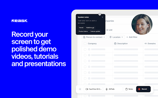 Rask Screen Recorder :: Record your screen with Rask.ai integration