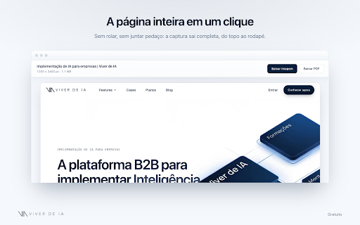 VIA Full Page :: Captura a página inteira em um clique e salva como imagem ou PDF.