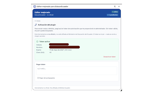 Editor mejorado para EducarEcuador :: Herramienta no oficial para docentes ecuatorianos que agiliza la carga de notas en el portal EducarEcuador.