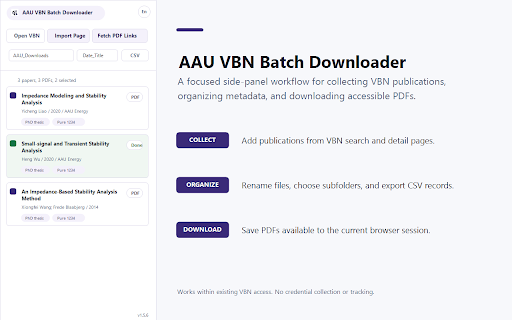 AAU VBN Batch Downloader :: Aalborg University VBN PDF batch downloader