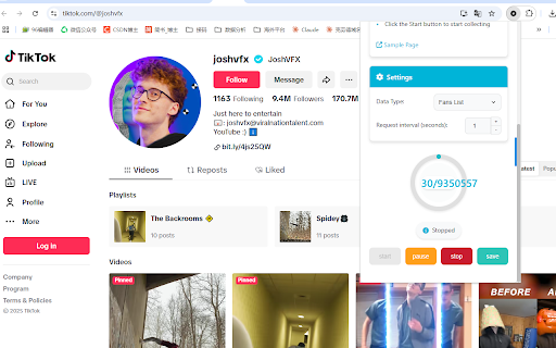 Export Tiktok followers and fans :: Get tiktok followers in one click