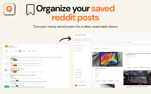 Readdit Later :: Manage your saved reddit posts with ease