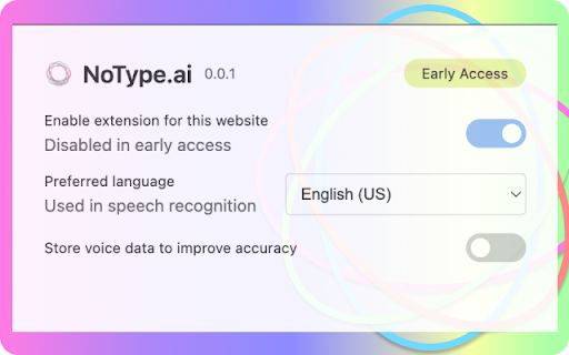 NoType.ai :: Voice-to-text input for any website