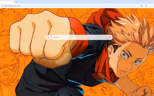 Yuji Itadori Punch Live Wallpaper :: Yuji Itadori throwing a powerful punch with blazing orange energy in Jujutsu Kaisen.