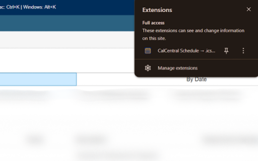 CalCentral Classes → Calendar (.ics) — Unofficial :: Turn your CalCentral “By Class” page into a clean, recurring .ics for Google Calendar.
Unofficial tool. Runs locally in your…