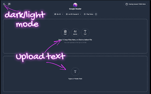 Google Reader: Free AI Text to Speech with Natural Voices, TTS :: Bring natural AI voices from Google to your text—instantly and read aloud or download high-quality speech for free