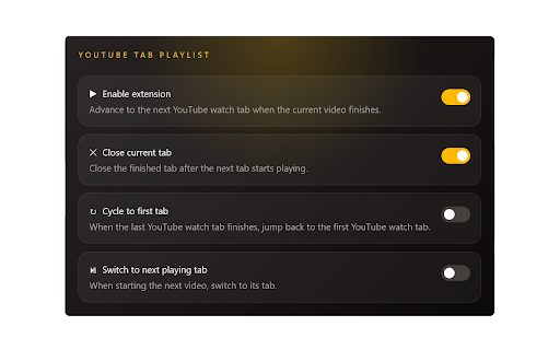 Youtube Tab Playlist :: Use your tab bar as a playlist!