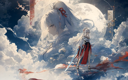 Hiyuki Under the Full Moon (WuWa) Live Wallpaper :: Transform your new tab into a serene nightscape with Hiyuki Under the Full Moon live wallpaper. Experience tranquility in HD.