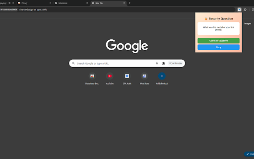 Security Question Generator :: Generate random security questions in a fun and entertaining way.