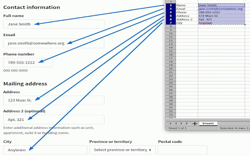 Cross Paste :: Paste multiple clipboard lines into sequential form fields automatically. Supports newline, tab, CSV, and spreadsheet pasting.