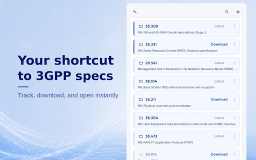 3GPP Spec Manager - Download & Track LTE, 5G NR, 6G :: Your fast and easy shortcut to 3GPP specifications.