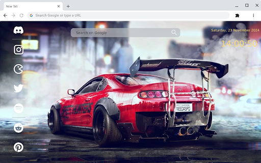 Rev up your browsing with the Red Toyota Supra Chrome extension. :: Transform your browser with the Red Toyota Supra live wallpaper, combining speed and elegance for a thrilling visual experience.