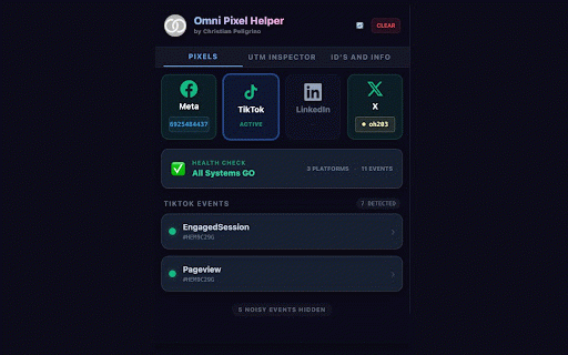Omni Pixel Helper :: Detect and decode conversion events from Meta, TikTok, Twitter, and LinkedIn pixels