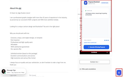 Freelance Proposal Assistant - GigWinner :: Write winning freelance proposals on Upwork and Fiverr in seconds with AI. Boost your conversion rate and save time.