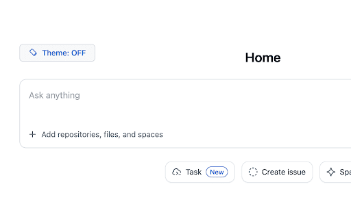 GitHub Themer :: Applies a custom theme to GitHub, activated via the profile menu.