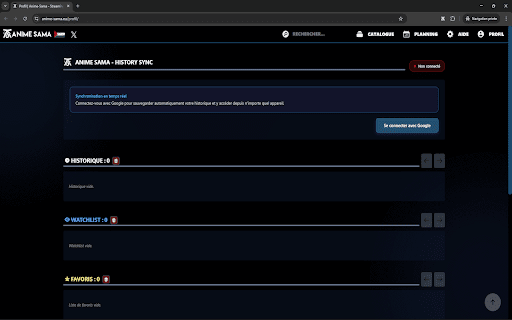 Anime Sama - History Sync :: Synchronisez votre historique Anime Sama avec Google Drive