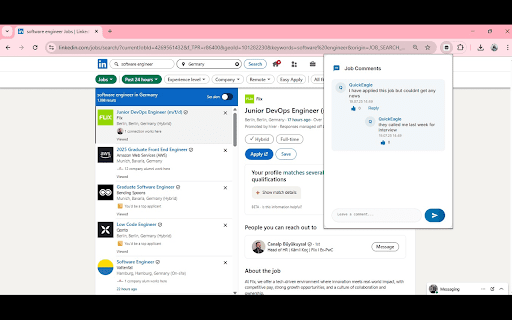 LinkedIn Jobs Comments :: Comment anonymously on LinkedIn job posts.
