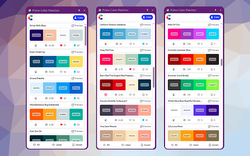 Palette Flow - The Color Palettes :: Explore a diverse collection of over 100,000 color palettes, organized by theme, mood, and popular trend