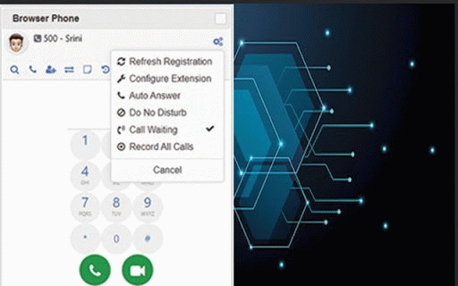 Com1 WebRTC MultiMedia Phone :: This WebRTC Phone will connect even with a local server and serve as a WebRTC Client.