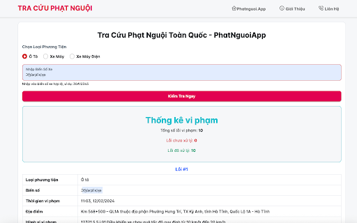 Tra cứu phạt nguội :: Tiện ích tra cứu phạt nguội theo biển số xe.