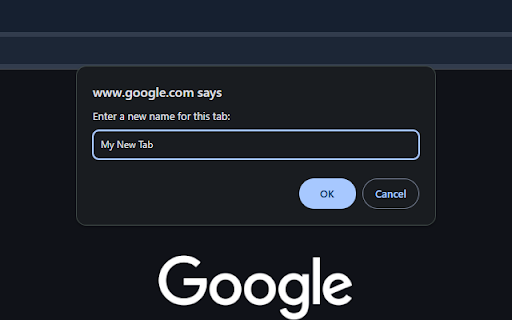 Simple Tab Renamer :: Quickly rename your Chrome tabs with a click