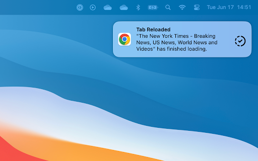 Page Reload Alert :: Shows a notification when an enabled tab reloads.