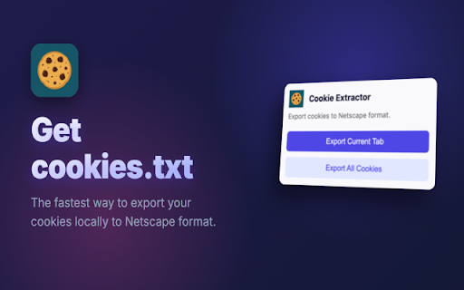 Get cookies.txt :: Exports your cookies to the Netscape cookie file format a.k.a. cookies.txt which is compatible with wget, and more..