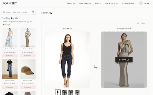 Pin to Formset :: Pin outfits from any product page to your Formset wardrobe