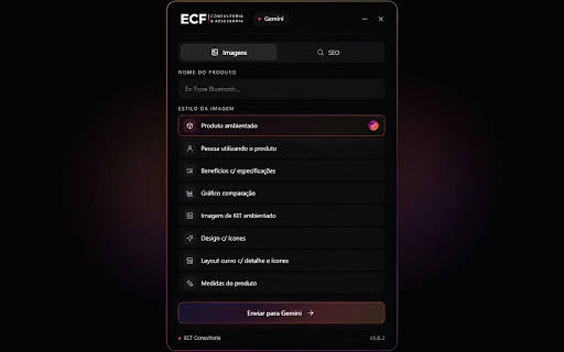 ECF Painel Prompts :: Painel de Prompts imagens SEO inteligente e fluxo pro para e-commerce.