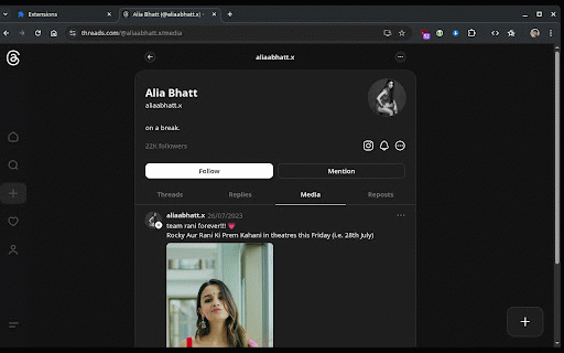 Threads Media Downloader :: Download all media files from Threads user pages with datetime-based filenames