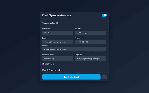 Signature Pro: HTML Signature Generator :: The ultimate HTML signature generator. Create professional HTML email signatures with templates and one-click injection.