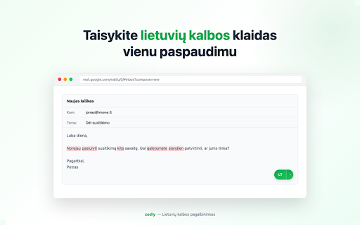zodly - Lietuvių gramatikos tikrintuvas :: Pataisykite lietuvių kalbos gramatikos klaidas bet kuriame teksto lauke vienu paspaudimu