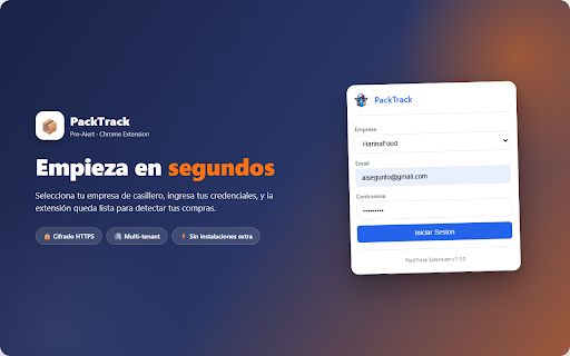 PackTrack Pre-Alert :: Crea pre-alertas automaticas para tu casillero al detectar compras en tiendas online soportadas. Anticipa que contiene cada paquete.