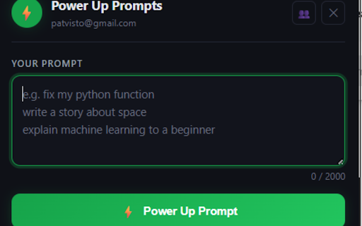 Power Up Prompts :: Power up your prompts into detailed, structured AI instructions.