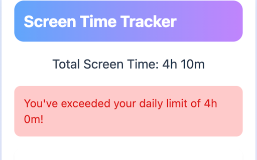 Screen Time Tracker :: Track time spent on different websites with alerts