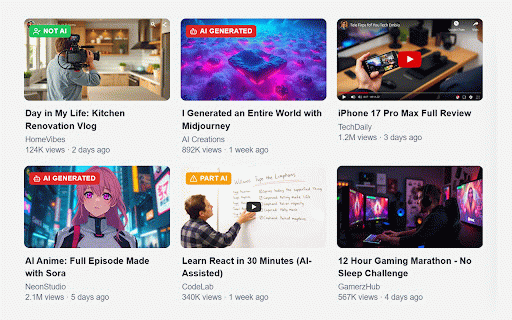 Slop Block :: Community-powered flags for AI-generated YouTube videos. Report and filter AI slop.
