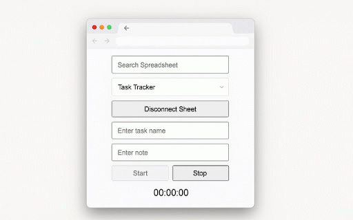 Timer Task Tracker :: Tracks tasks and saves data to selected Google Sheets
