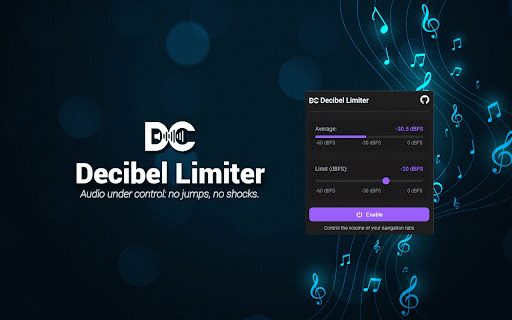 Decibel Limiter :: Limit the maximum decibel level in a Chrome tab