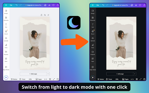 Canva Dark Mode – Enable Dark Mode :: Easily enable and disable dark mode on Canva for a better visual experience.
