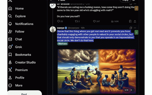 VibeFrame :: AI Social Post Visualizer Extension