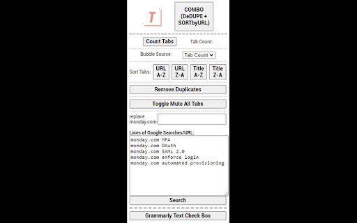 Tabbr :: Tab Organizer - Remove Duplicates, Mute All, Count Tabs, Sort by Title, Sort by URL