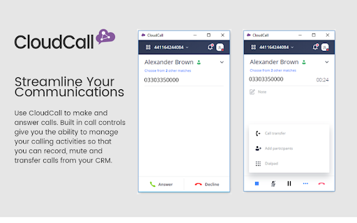 CloudCall Unified Communications for CRM - v3 Prelaunch :: Make, record, categorize and replay calls directly in Google Chrome