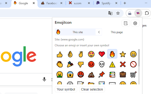 EmojiIcon :: Change the site's favicon to your chosen emoji