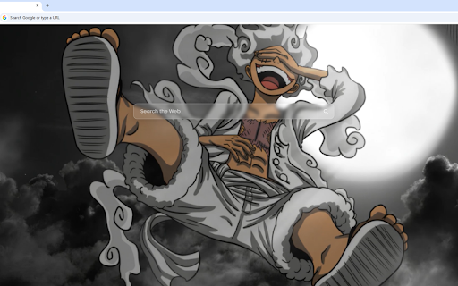 Luffy Gear 5 Moonlit Night One Piece Live Wallpaper :: Luffy in his spectacular Gear 5 form laughs wildly while floating against a glowing full moon and dark clouds.