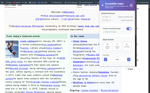 Universal Accessibility Helper :: One-click accessibility improvements for any website