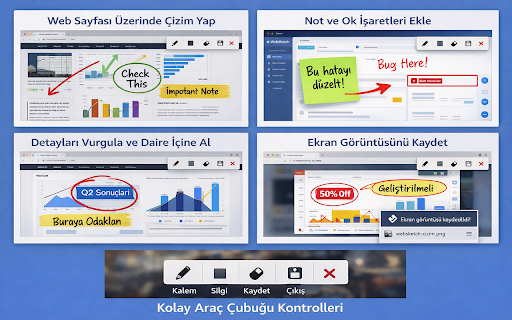 WebSketch - Herhangi Bir Sayfada Çizim Yap :: Web sayfalarında serbestçe çizim yapın! Kalem, fosforlu kalem, silgi ve renk seçici. PNG/PDF olarak kaydedin.