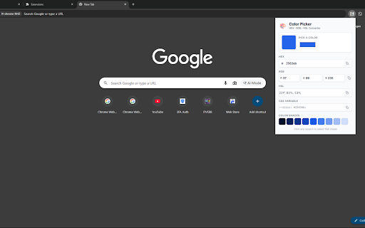 Color Picker & HEX/RGB Converter :: Pick colors and convert between HEX, RGB, and HSL instantly.