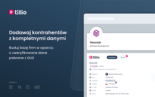 Tillio :: Dodawaj leady do CRM szybko i łatwo! Wtyczka Tillio CRM zapisuje dane klientów automatycznie, oszczędzając Twój czas.