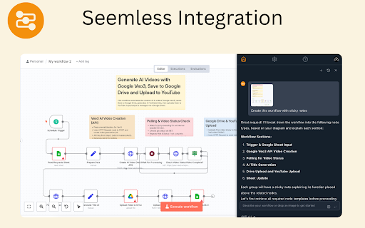 n8n AI Assistant - n8n Workflow Generator :: n8n AI Assistant - Instantly Create Automated Workflows Using AI-Powered Chat